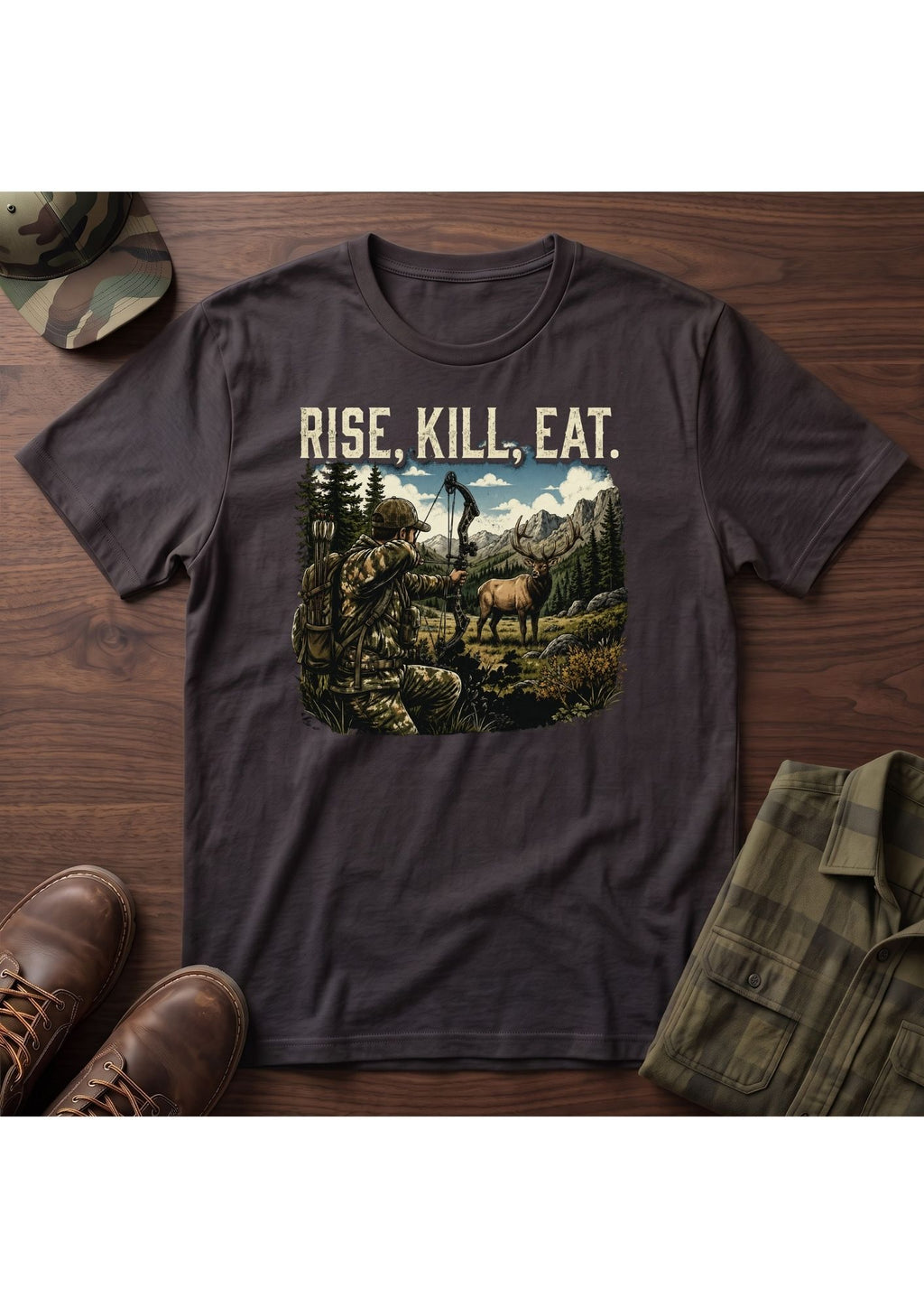 Elk Hunter Acts 10:13 T-Shirt