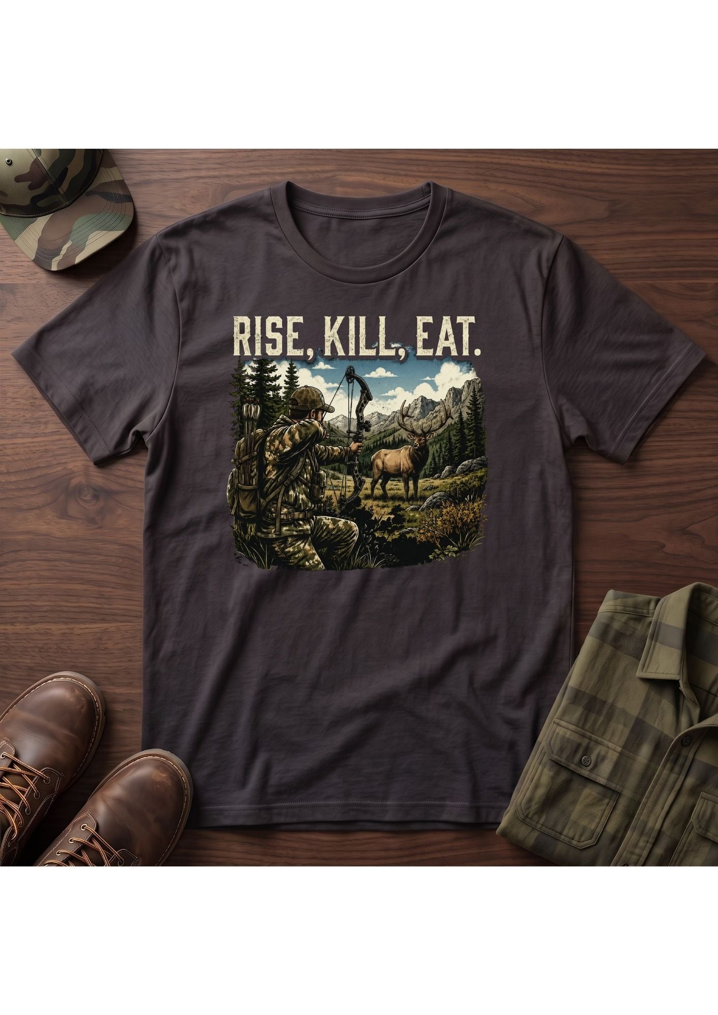 Elk Hunter Acts 10:13 T-Shirt