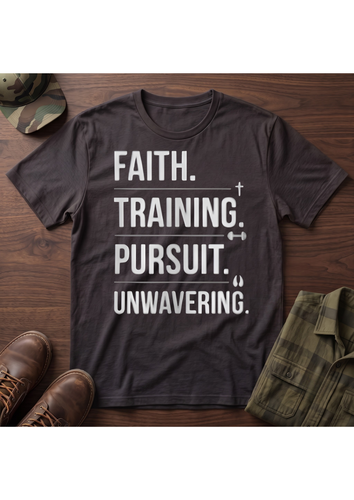 Faith. Training. Pursuit. Unwavering T-Shirt