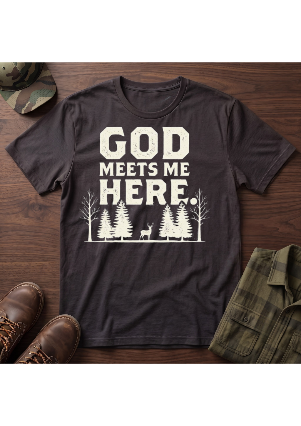 God Meets Me Here T-Shirt