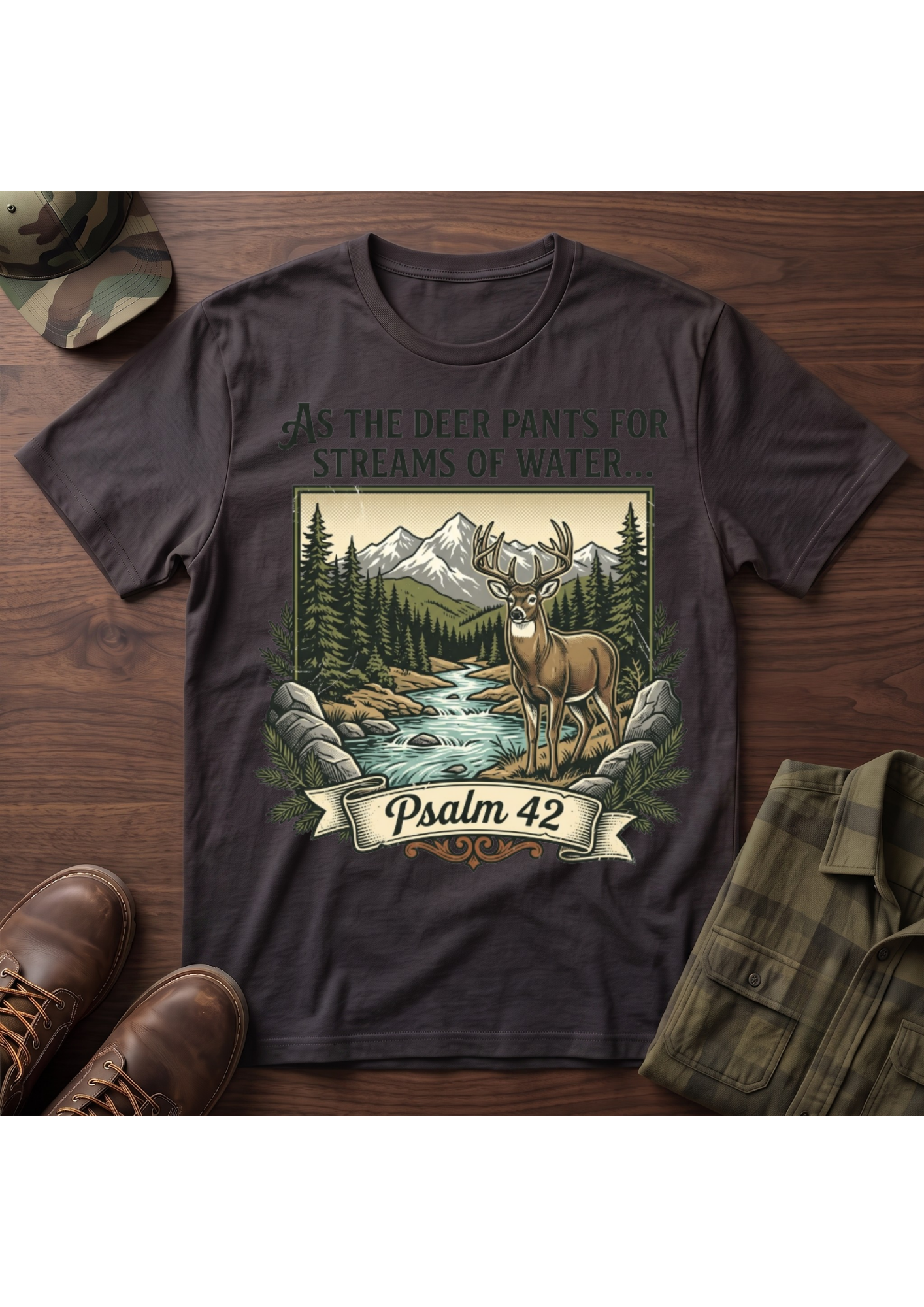 As the Deer Pants Psalm 42 T-Shirt