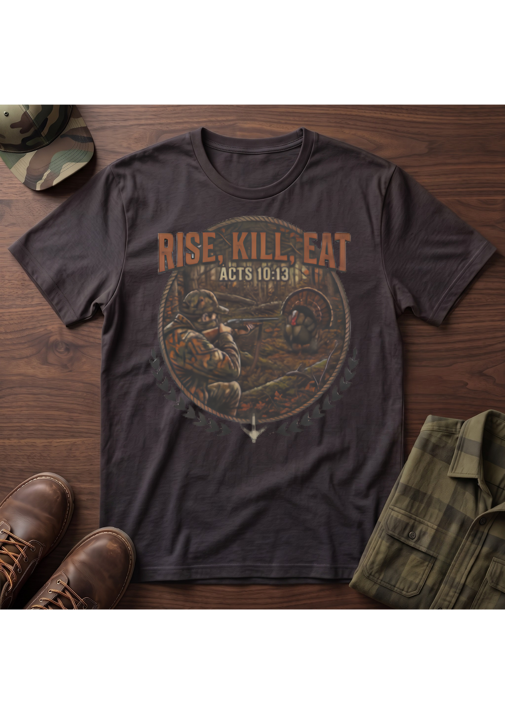 Turkey Hunter Acts 10:13 Tee Shirt