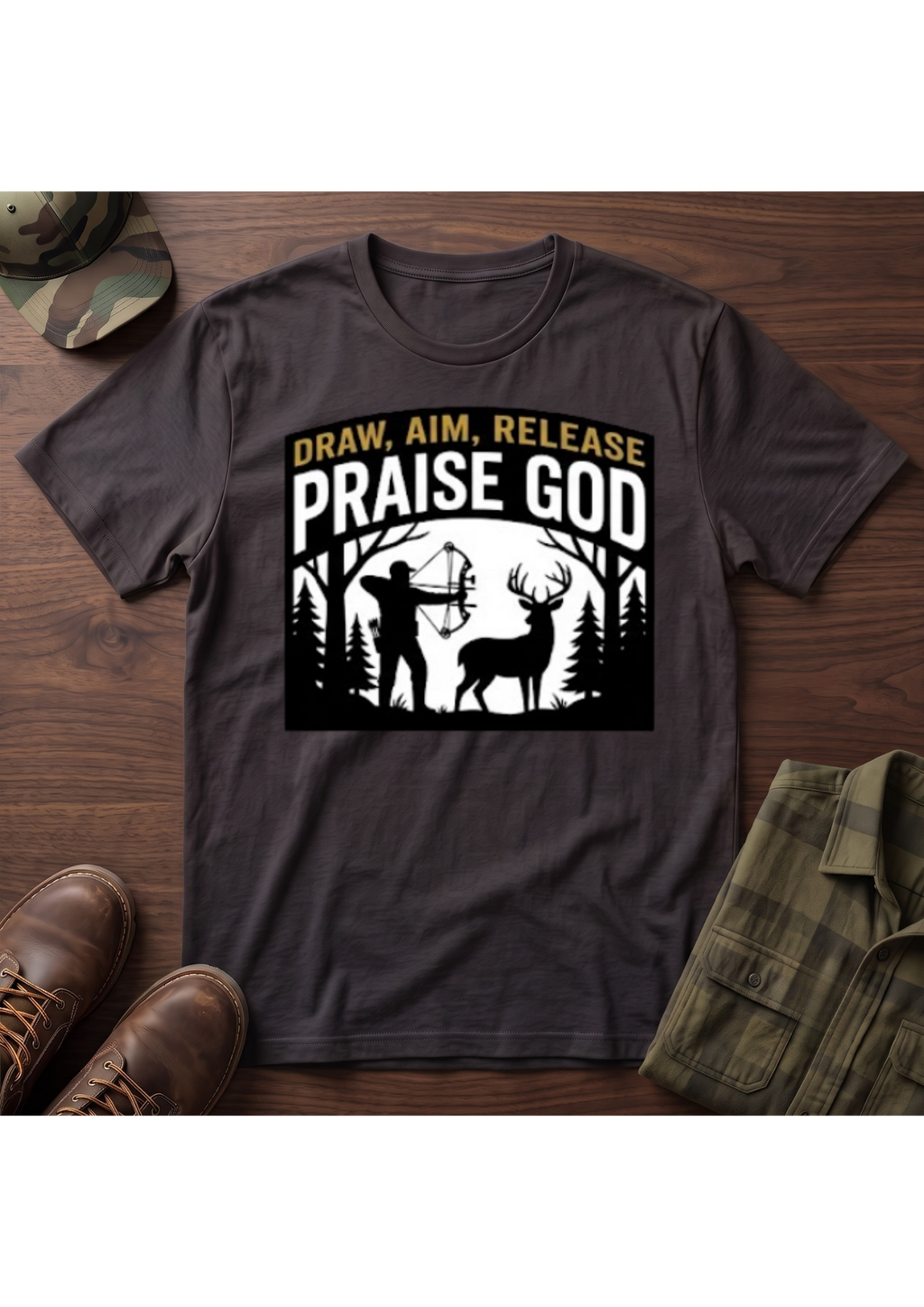 Draw, Aim, Release, Praise God T-Shirt