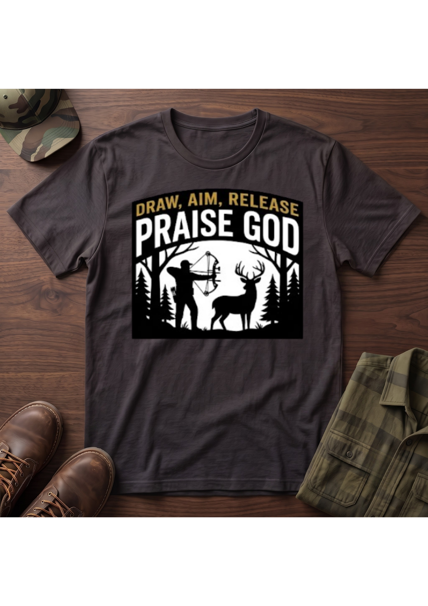 Draw, Aim, Release, Praise God T-Shirt