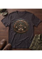 Bible, Bow and Barbell Buck Shield T-Shirt