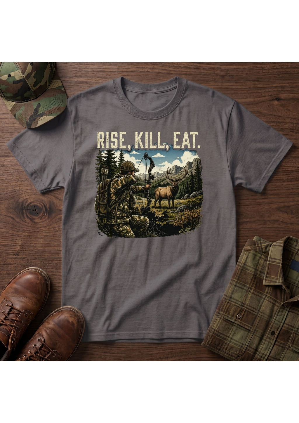 Elk Hunter Acts 10:13 T-Shirt