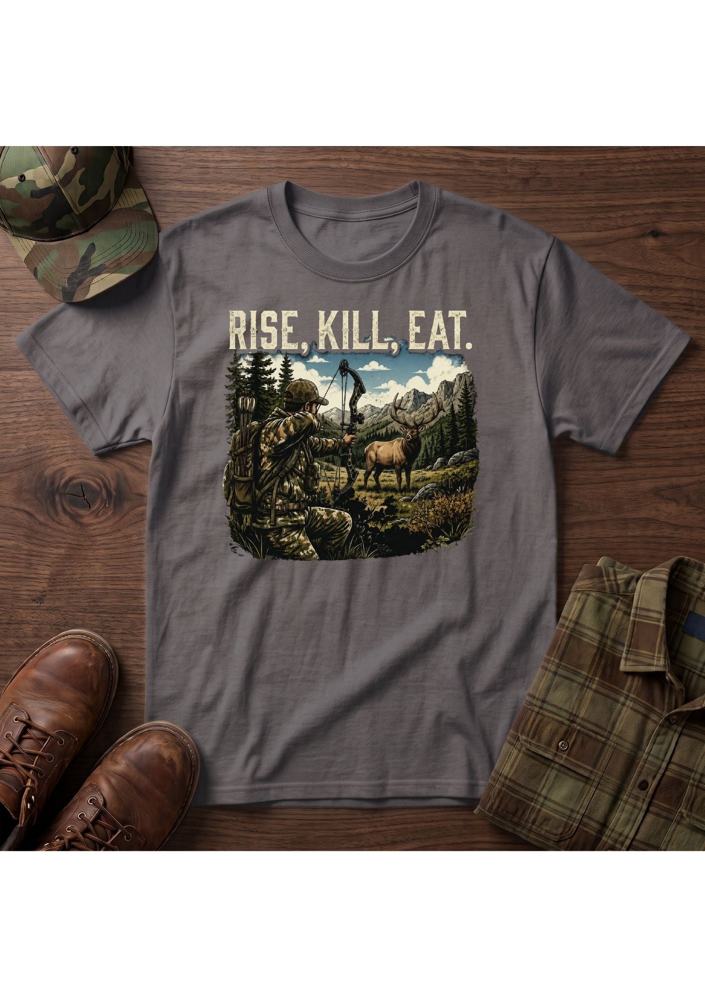 Elk Hunter Acts 10:13 T-Shirt