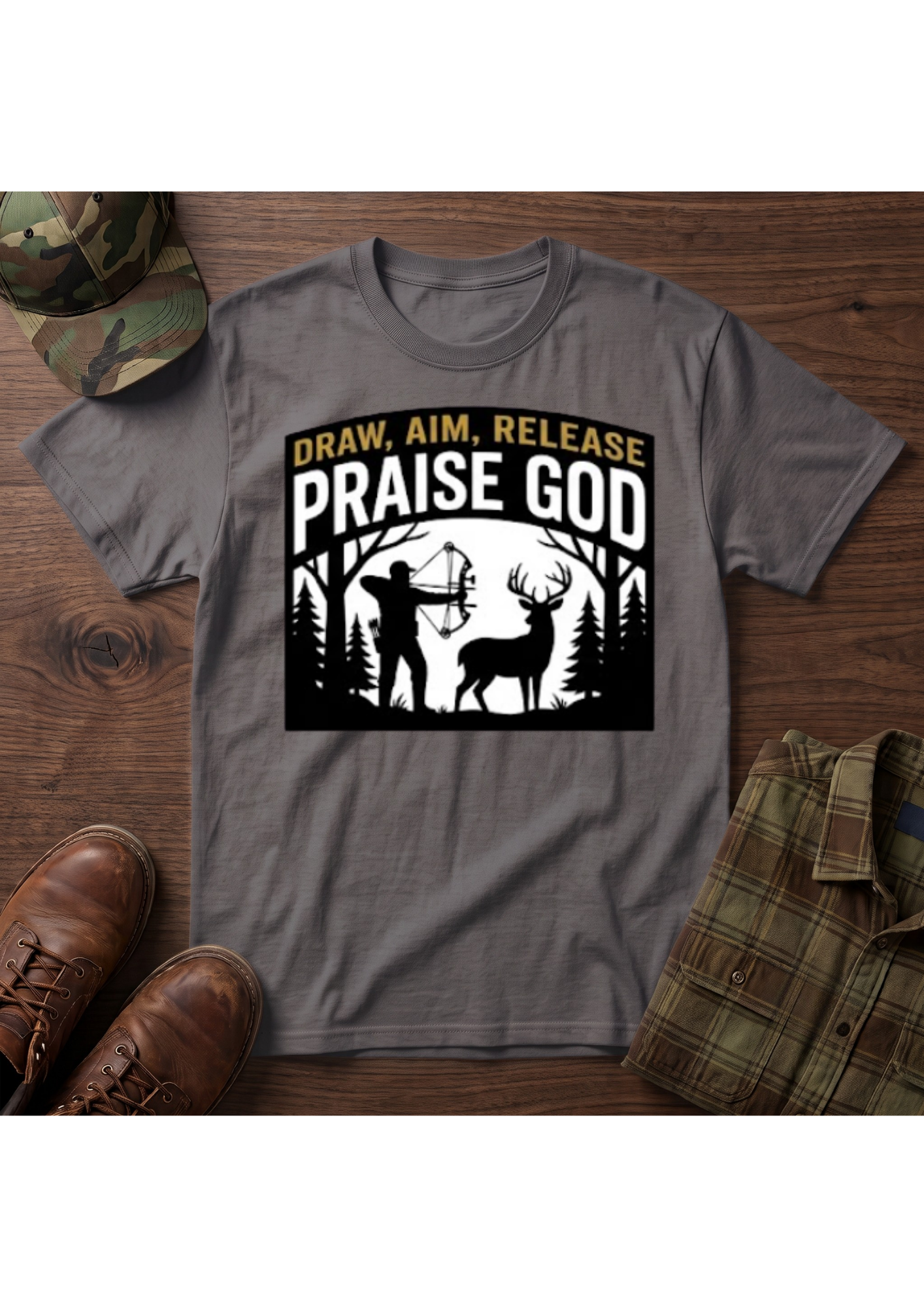 Draw, Aim, Release, Praise God T-Shirt