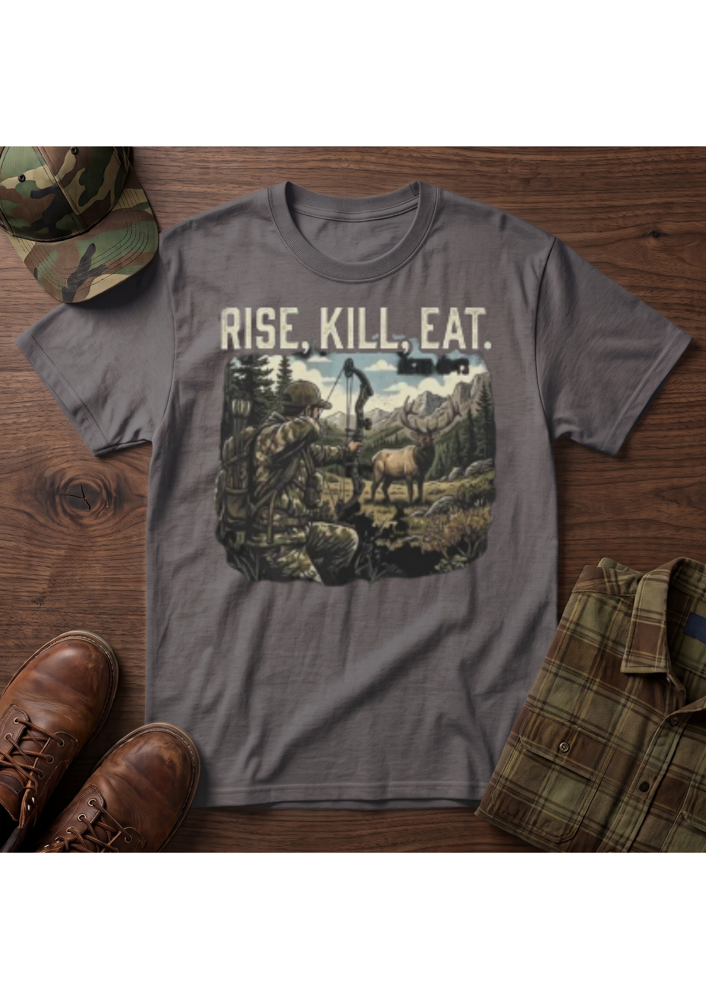 Elk Hunter Acts 10:13 T-Shirt