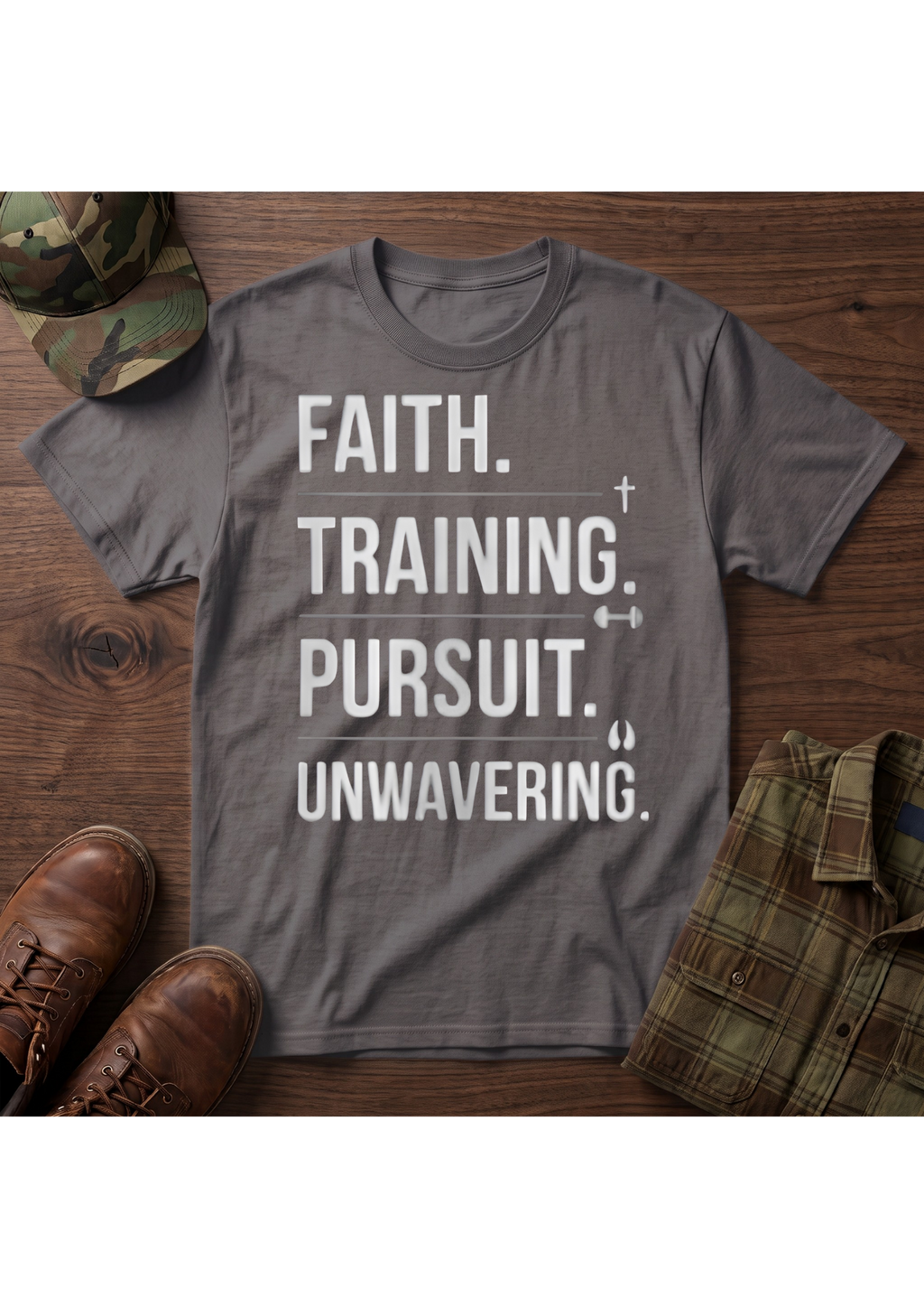 Faith. Training. Pursuit. Unwavering T-Shirt