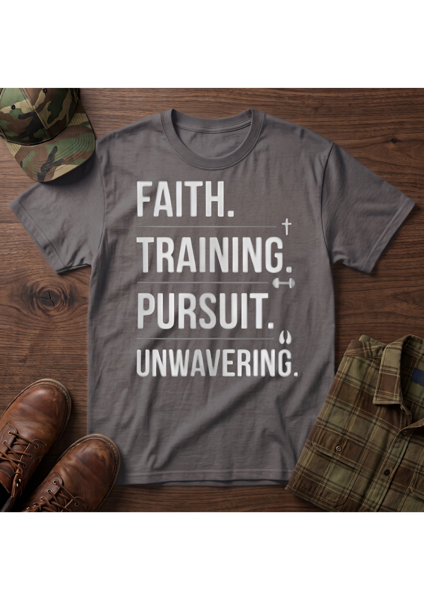Faith. Training. Pursuit. Unwavering T-Shirt