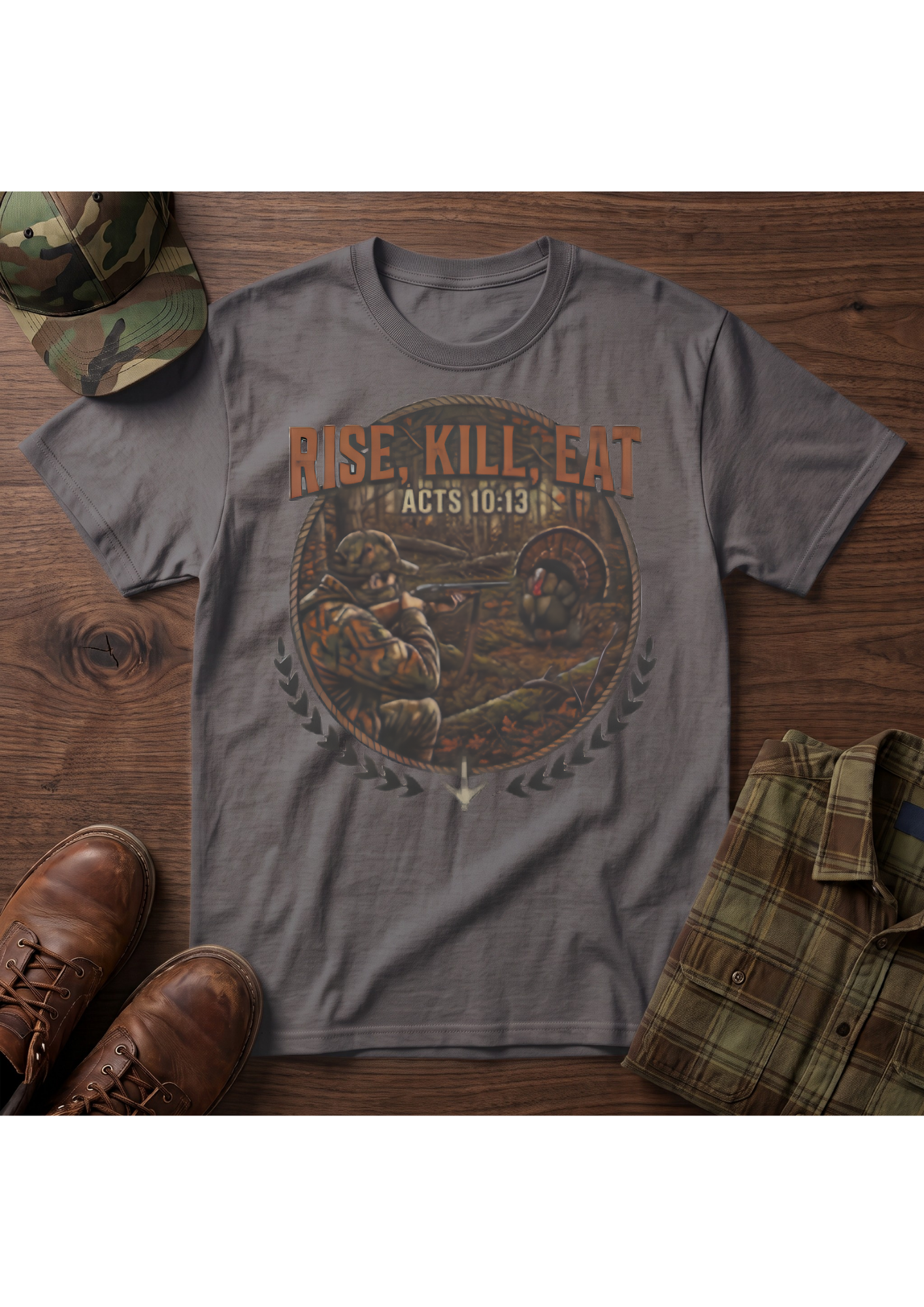 Turkey Hunter Acts 10:13 Tee Shirt