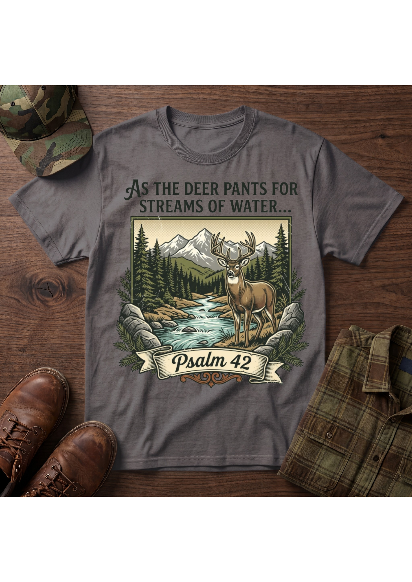 As the Deer Pants Psalm 42 T-Shirt