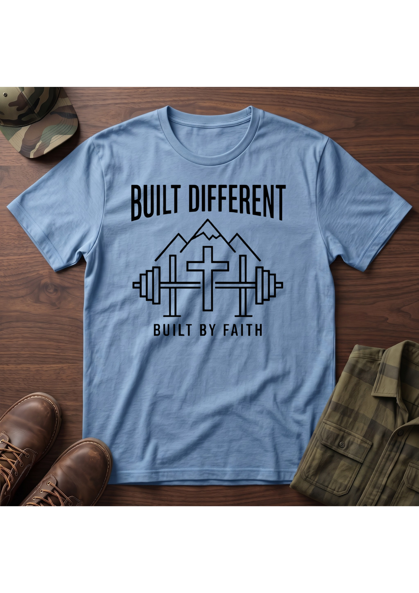 Built Different by Faith  Minimalist T-Shirt