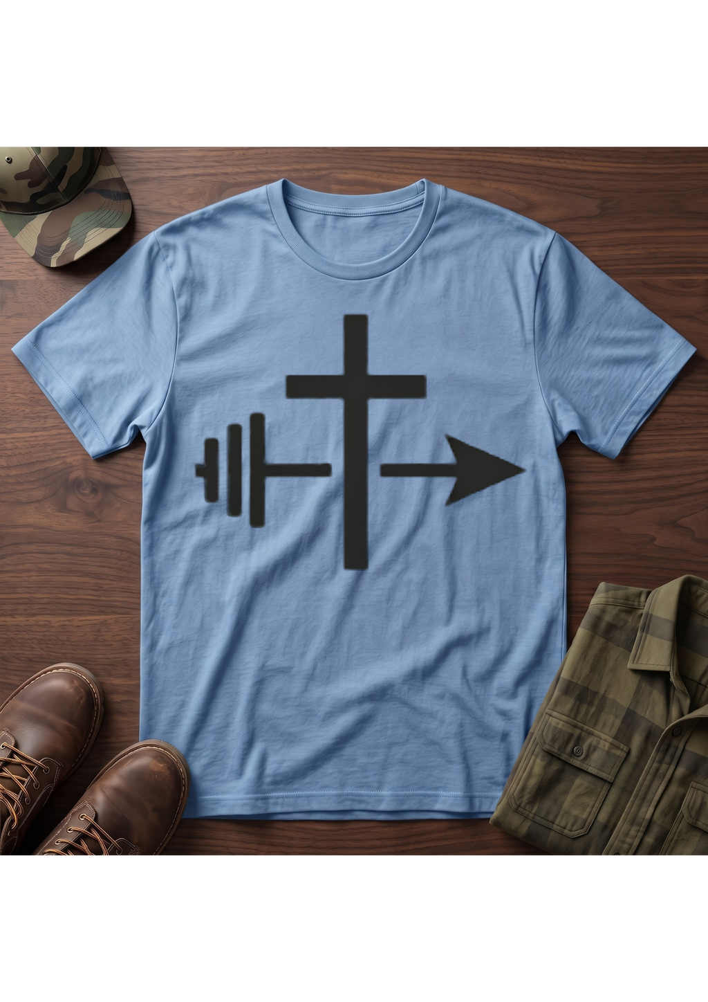 Cross, Barbell and Arrow T-Shirt