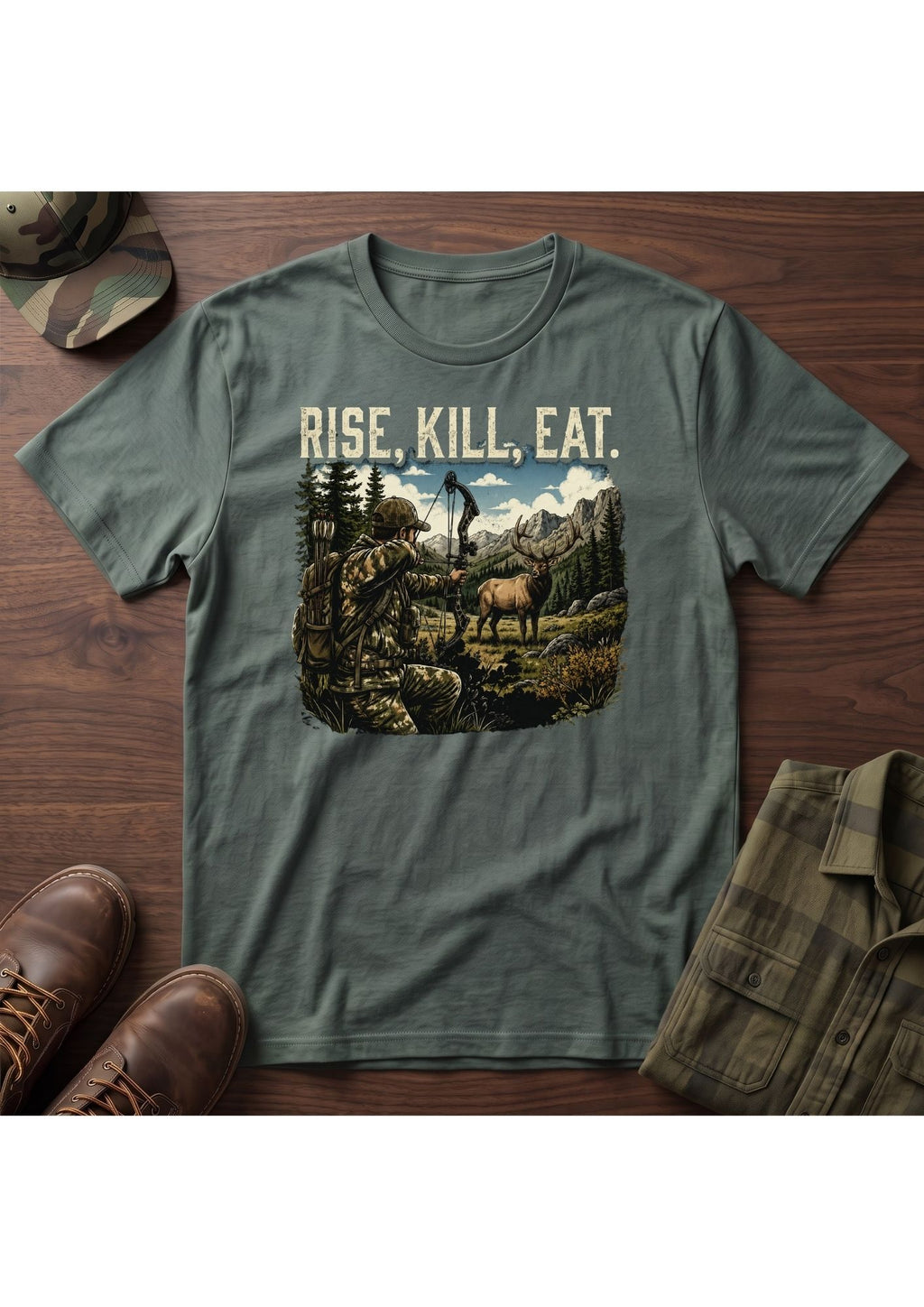 Elk Hunter Acts 10:13 T-Shirt
