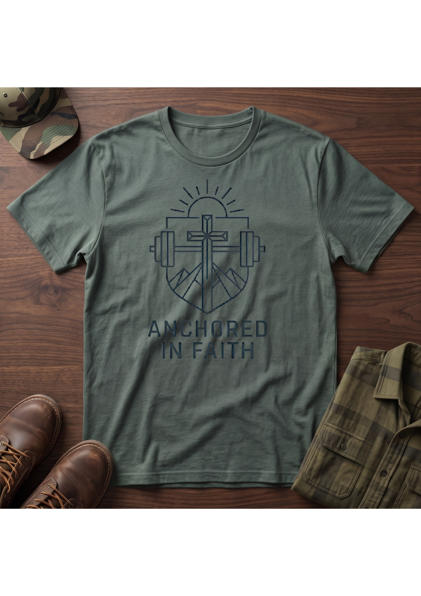 Anchored in Faith  Minimalist T-Shirt