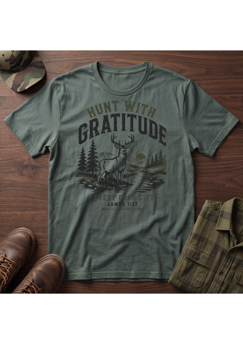 HUNT WITH GRATITUDE T-SHIRT