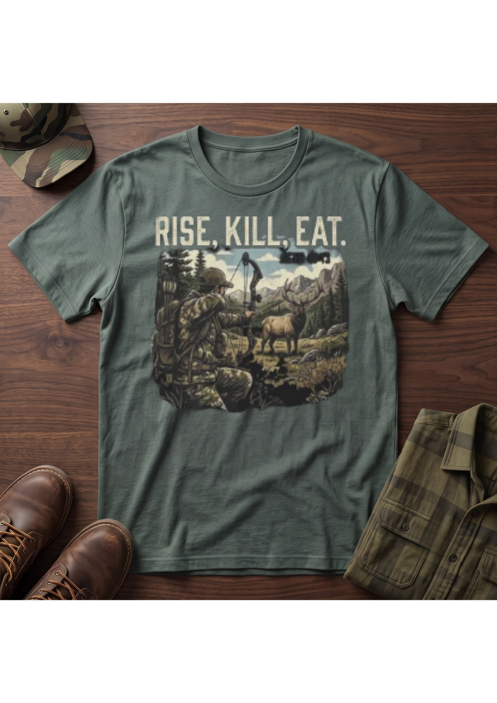 Elk Hunter Acts 10:13 T-Shirt