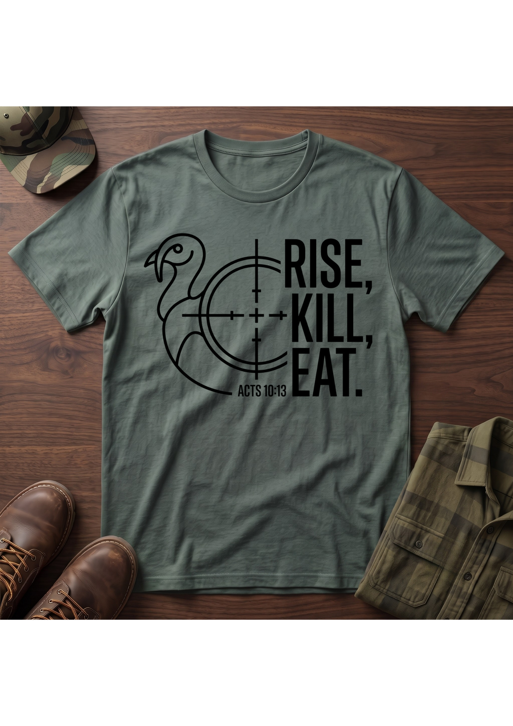 Rise, Kill, Eat Turkey and Crosshair T-Shirt