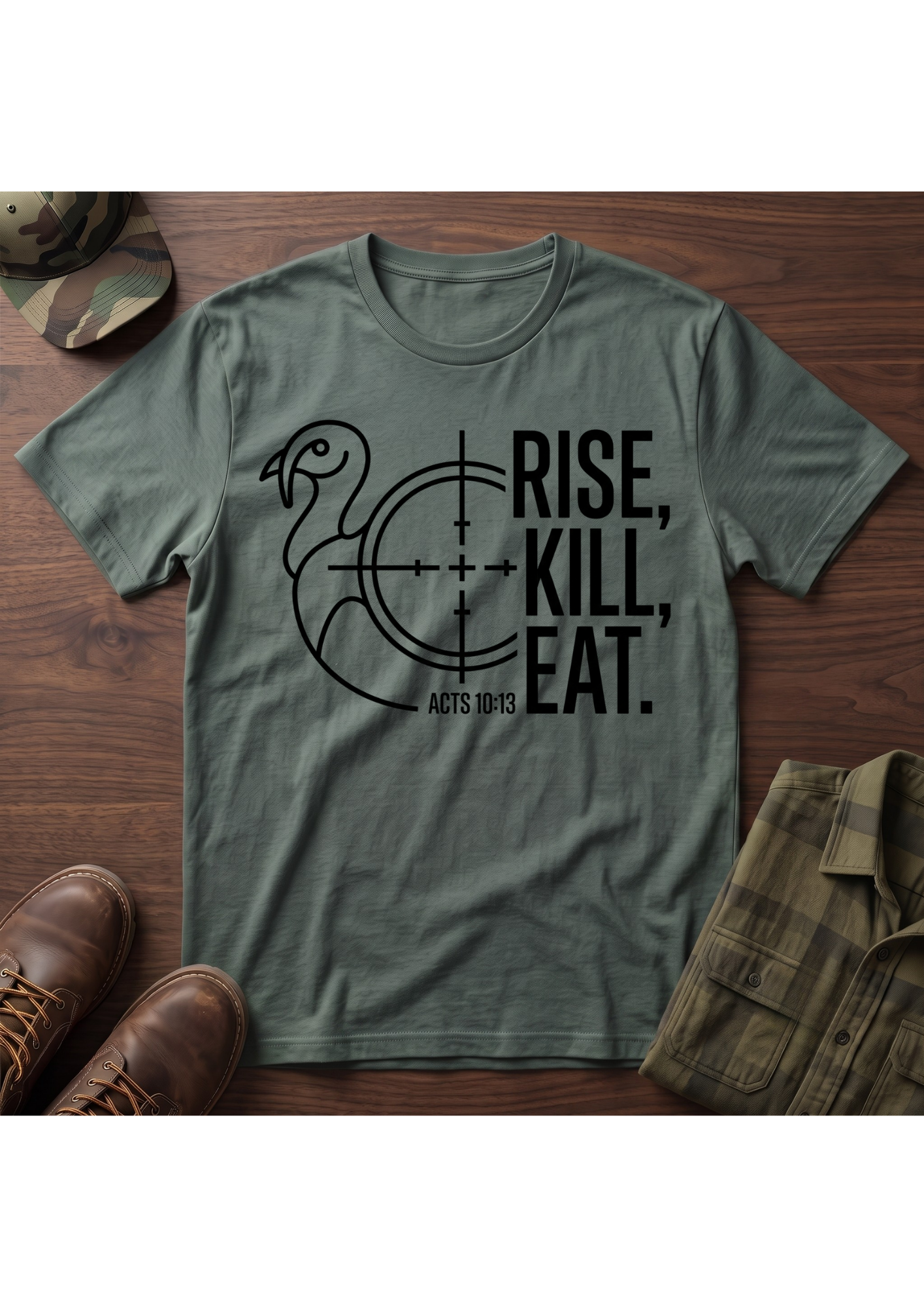Rise, Kill, Eat Turkey and Crosshair T-Shirt