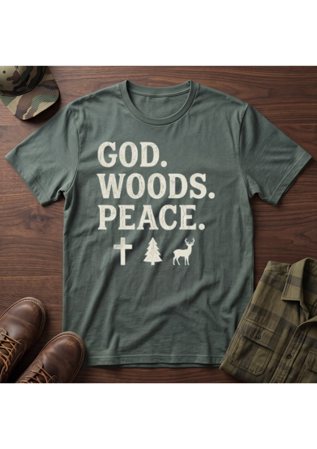 God, Woods, Peace T-Shirt