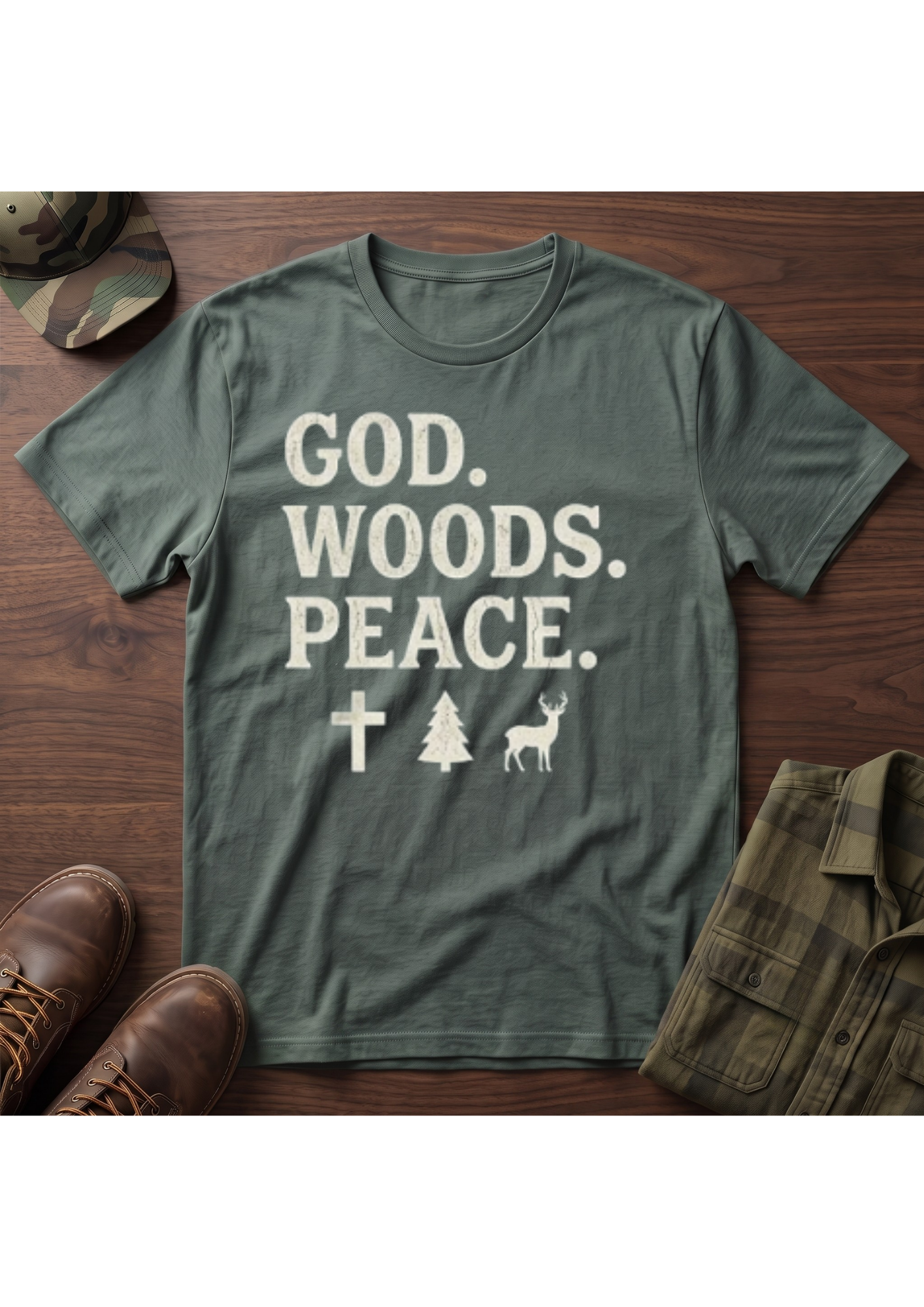 God, Woods, Peace T-Shirt