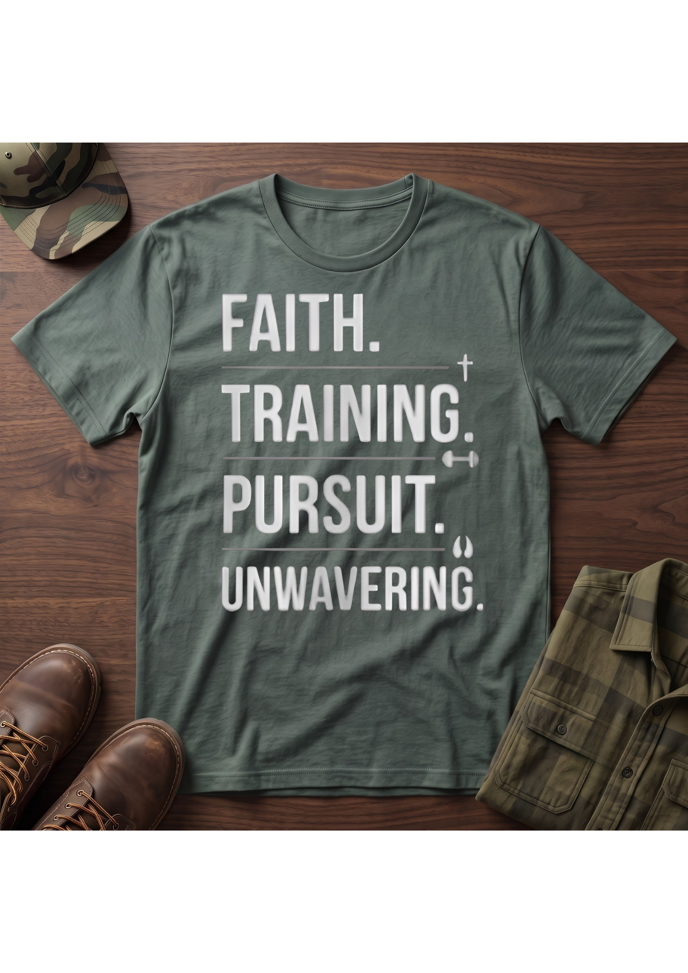 Faith. Training. Pursuit. Unwavering T-Shirt