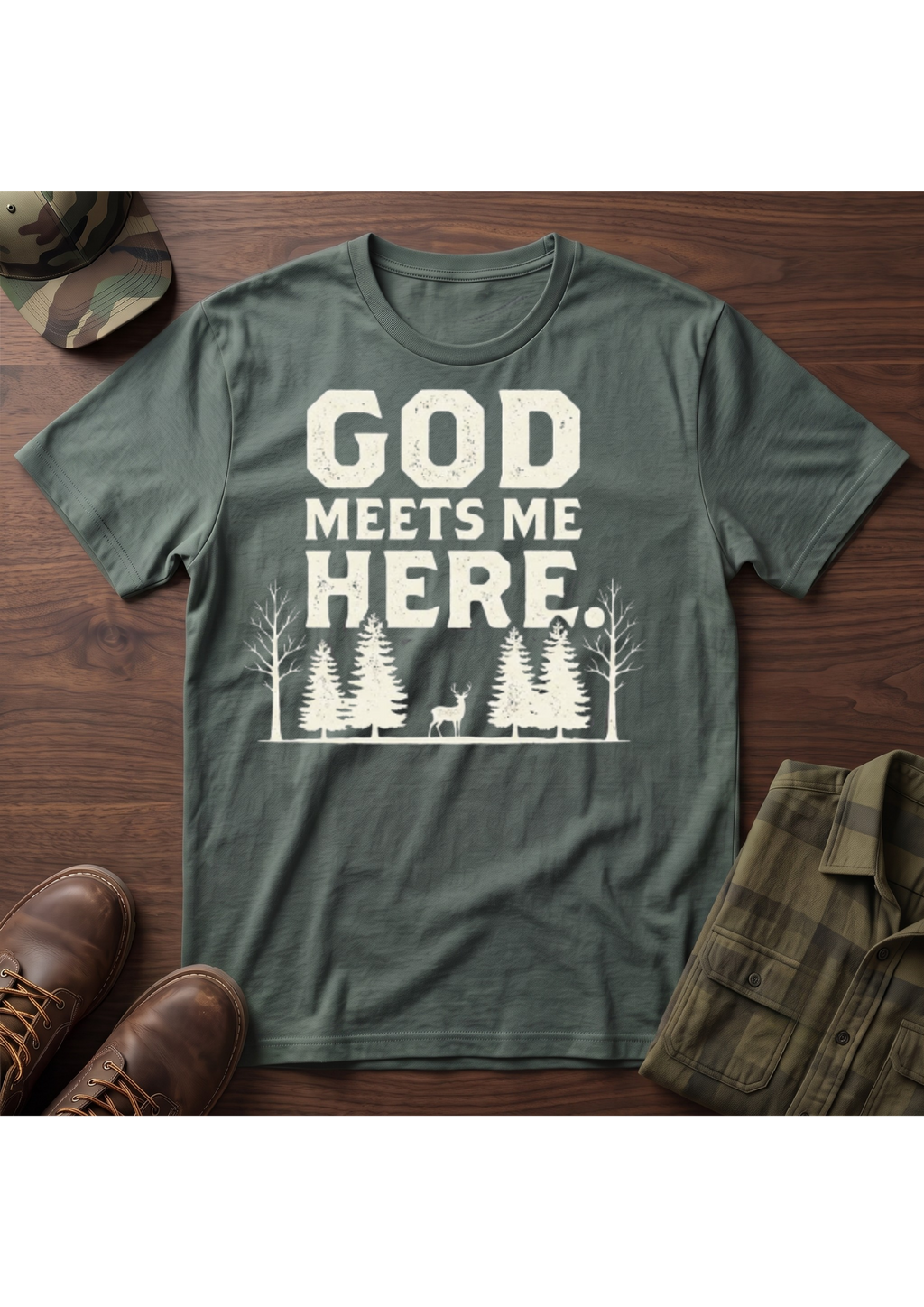 God Meets Me Here T-Shirt