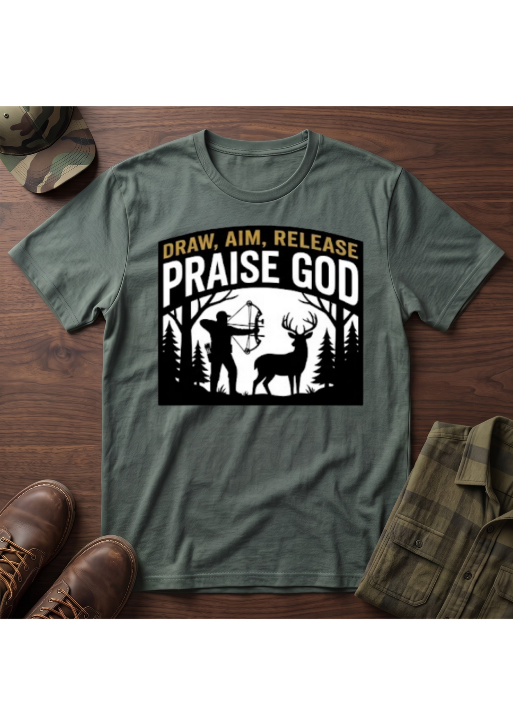 Draw, Aim, Release, Praise God T-Shirt