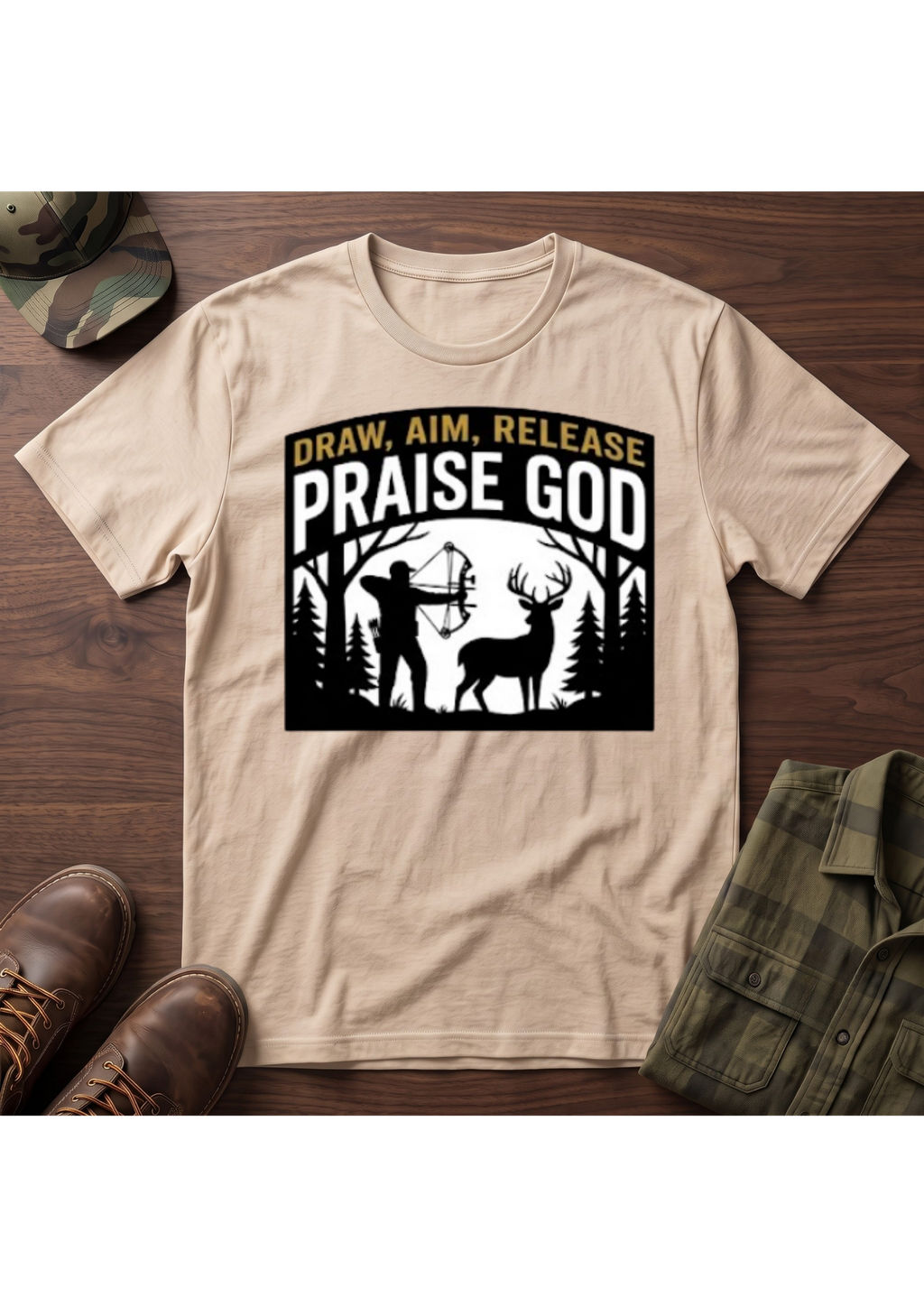 Draw, Aim, Release, Praise God T-Shirt