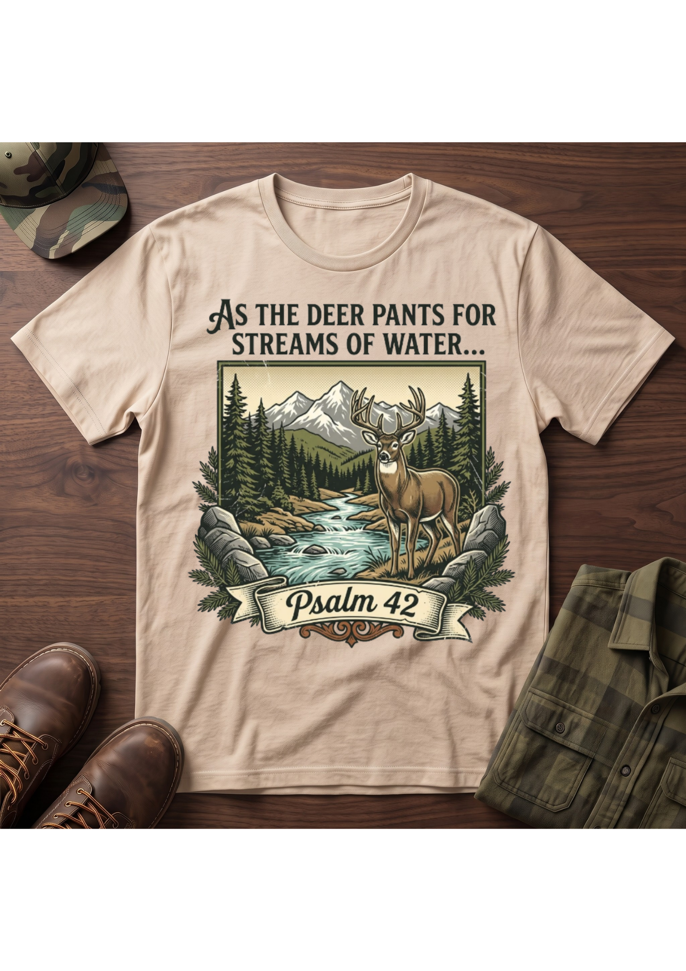 As the Deer Pants Psalm 42 T-Shirt
