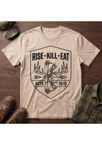 Rise, Kill, Eat Bow and Antler T-Shirt