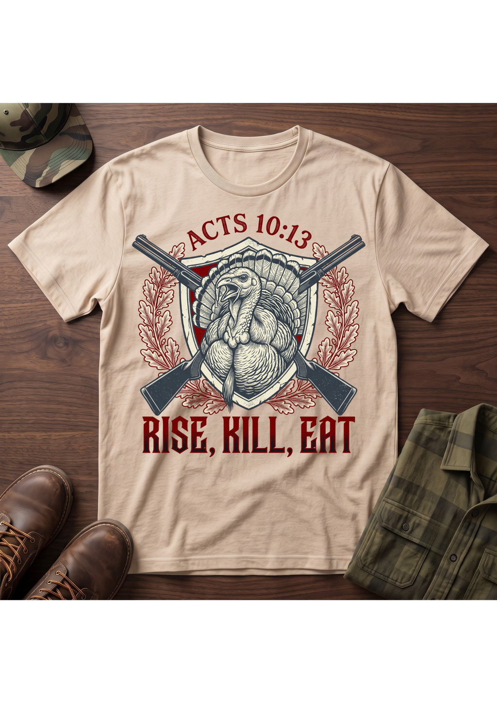 Rise, Kill, Eat Turkey and Shotguns T-Shirt