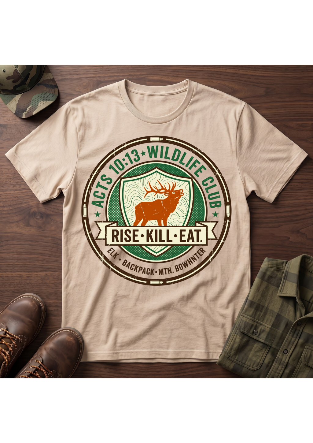 Rise, Kill, Eat Elk Silhouette T-Shirt