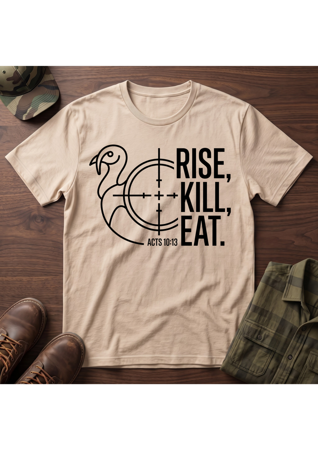Rise, Kill, Eat Turkey and Crosshair T-Shirt