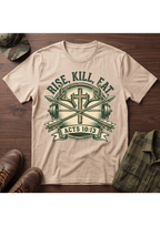 Rise, Kill, Eat Cross, Arrow and Barbell T-Shirt