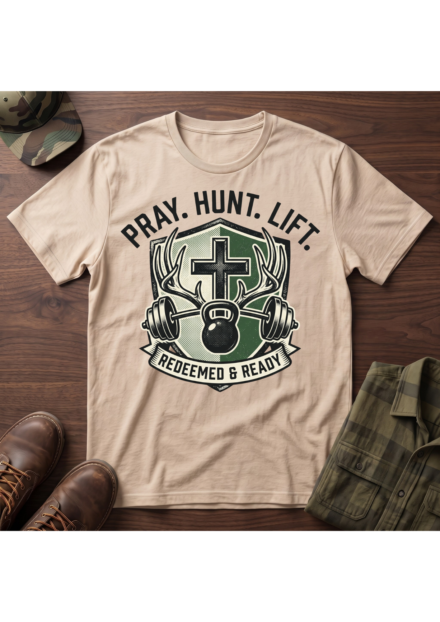 Pray. Hunt. Lift. T-Shirt