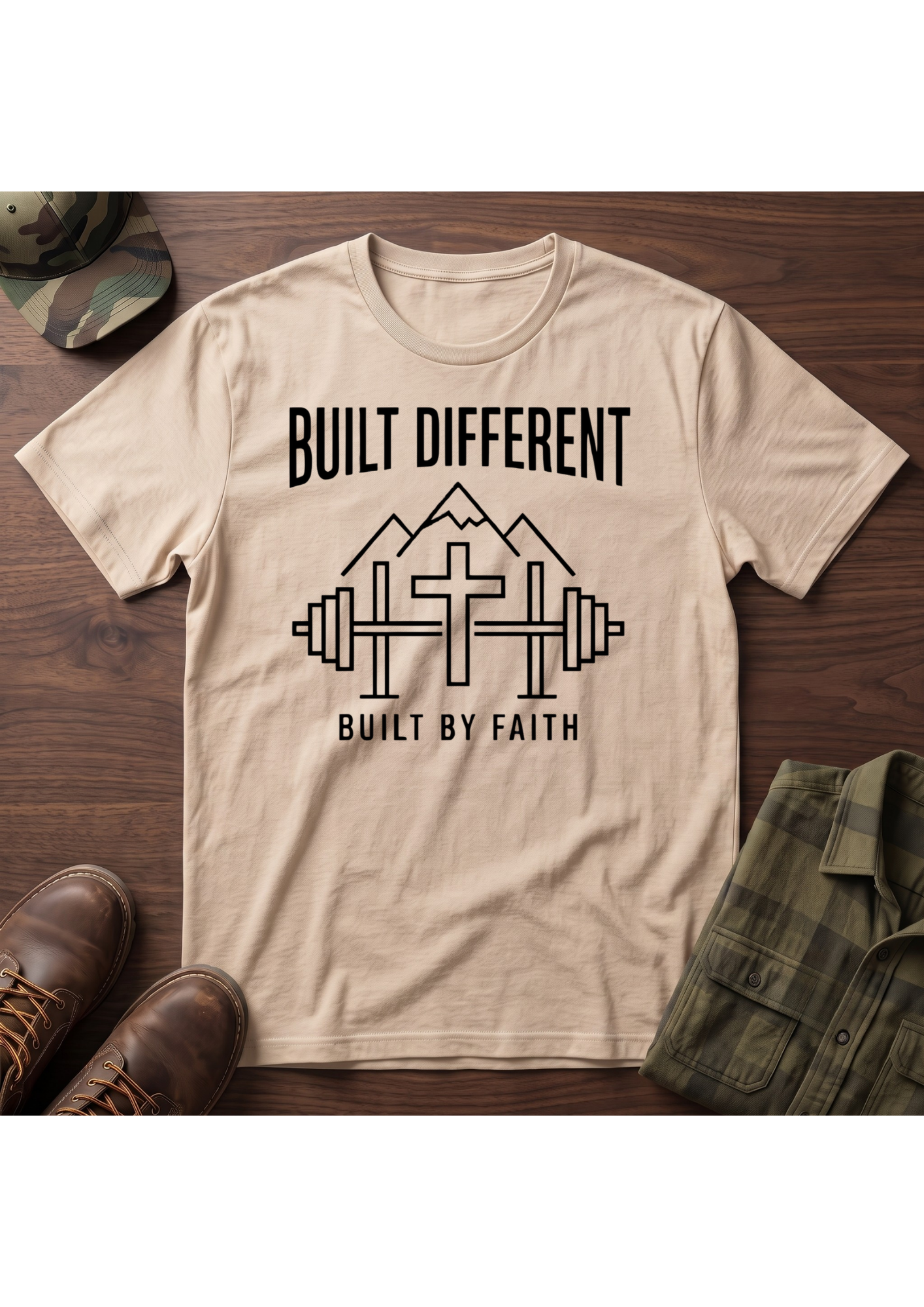 Built Different by Faith  Minimalist T-Shirt