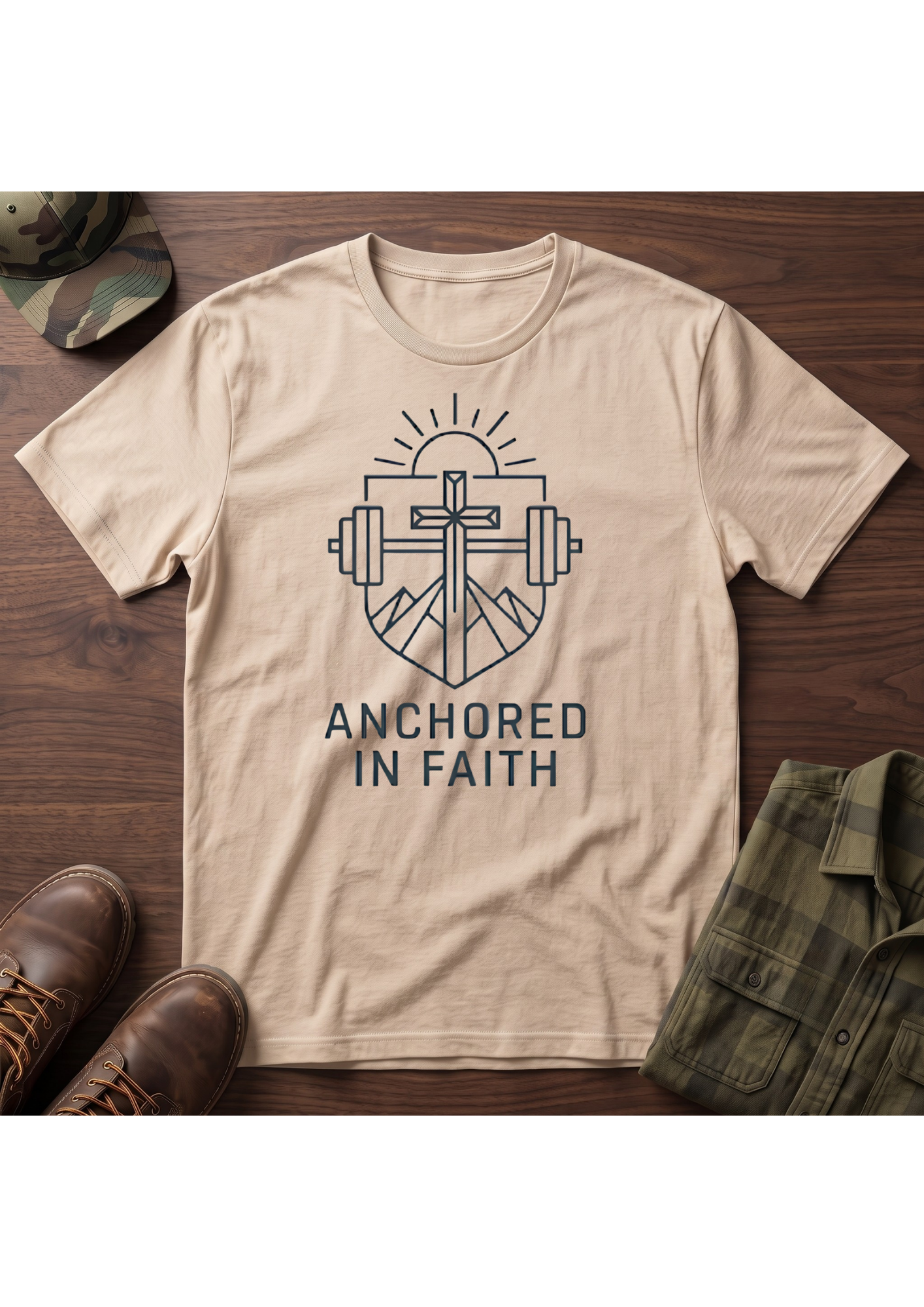 Anchored in Faith  Minimalist T-Shirt