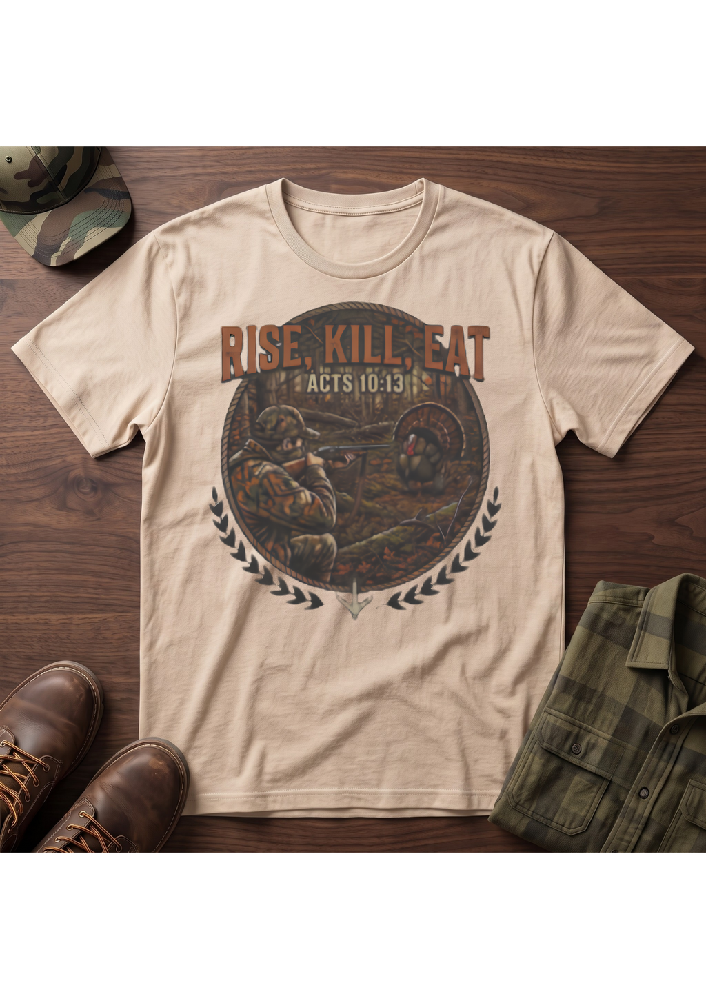 Turkey Hunter Acts 10:13 Tee Shirt