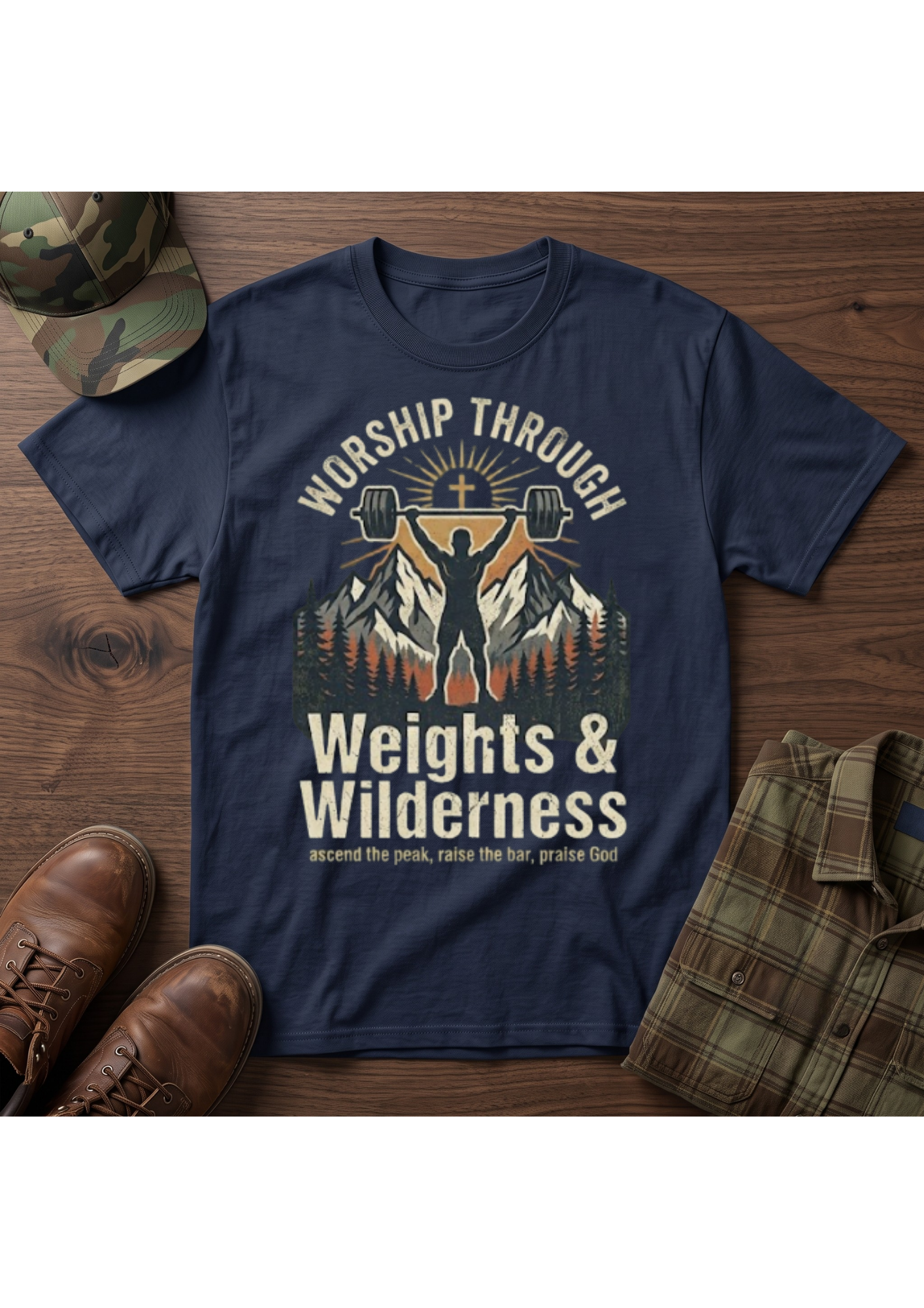 Worship Through Weights & Wilderness T-Shirt