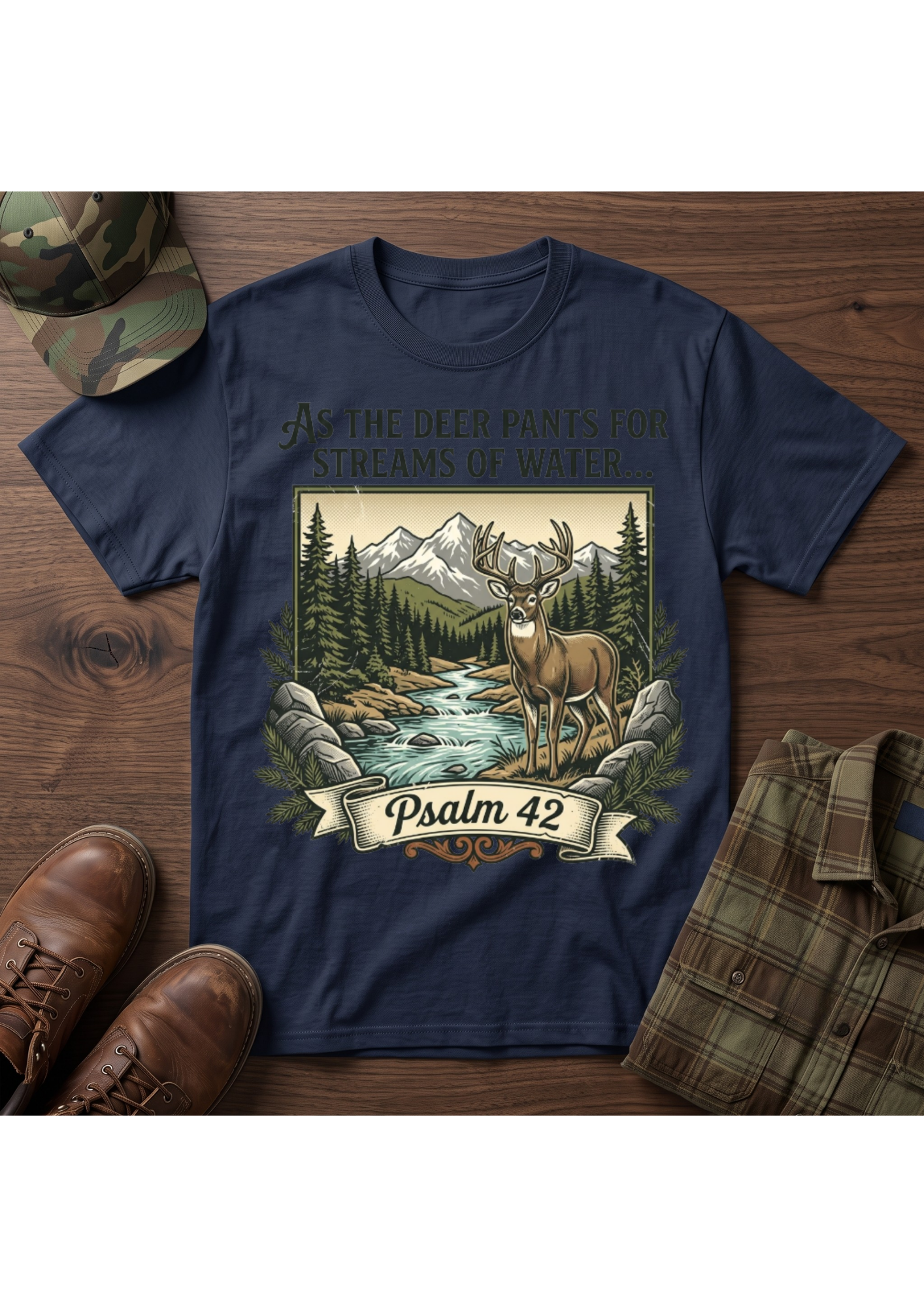 As the Deer Pants Psalm 42 T-Shirt