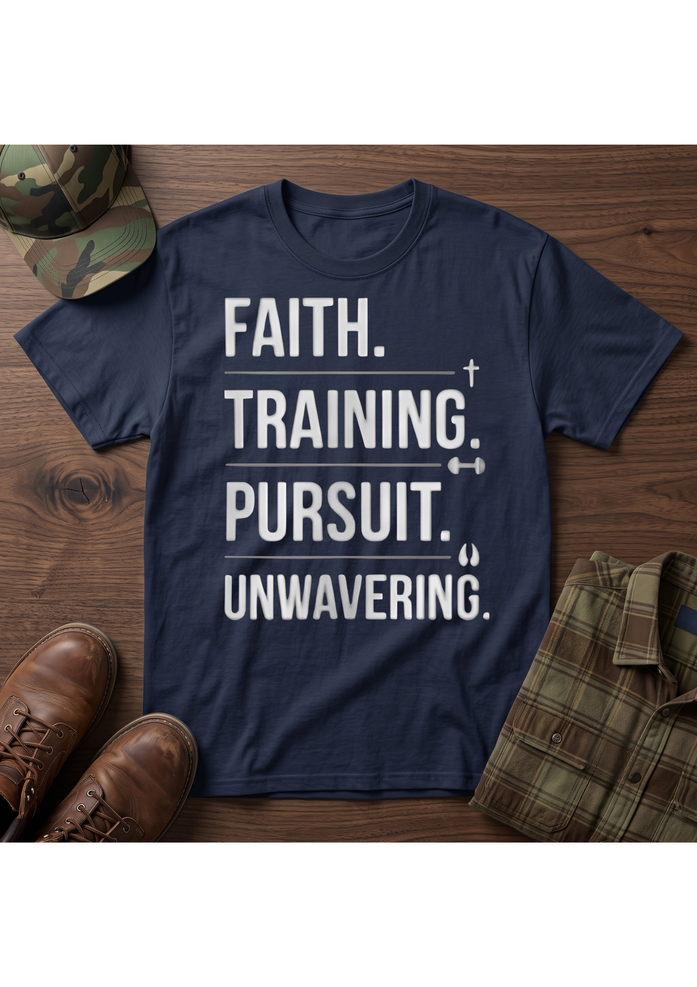 Faith. Training. Pursuit. Unwavering T-Shirt