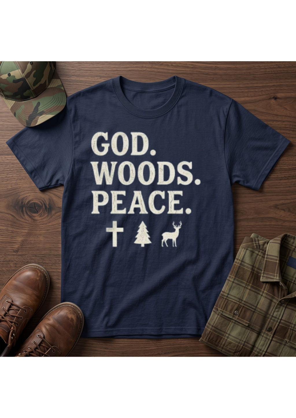 God, Woods, Peace T-Shirt