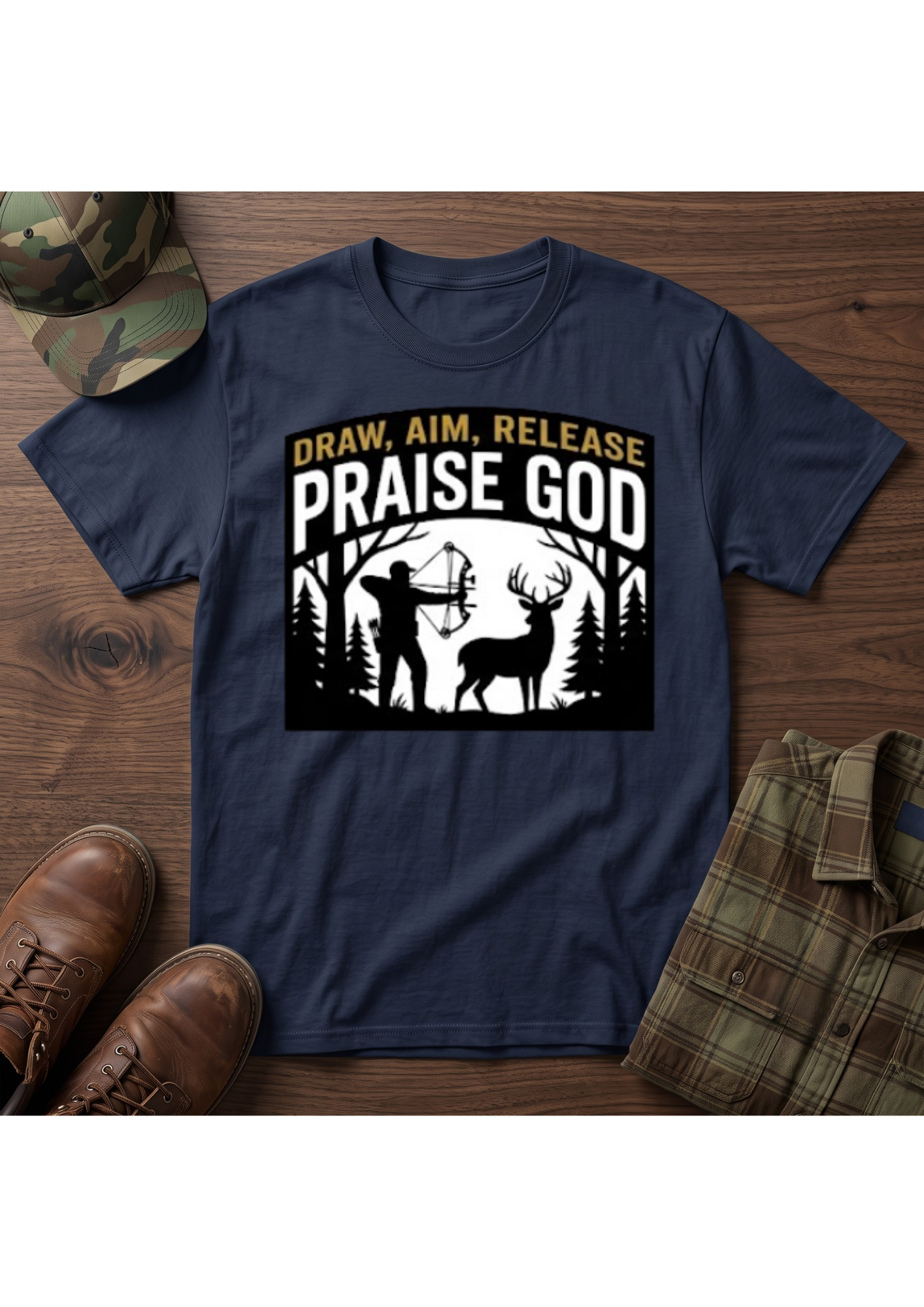 Draw, Aim, Release, Praise God T-Shirt