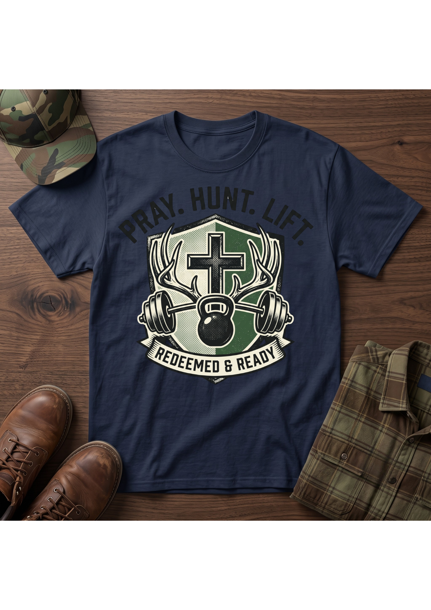 Pray. Hunt. Lift. T-Shirt