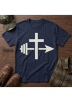 Cross, Barbell and Arrow T-Shirt