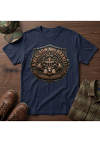 Bible, Bow and Barbell Buck Shield T-Shirt