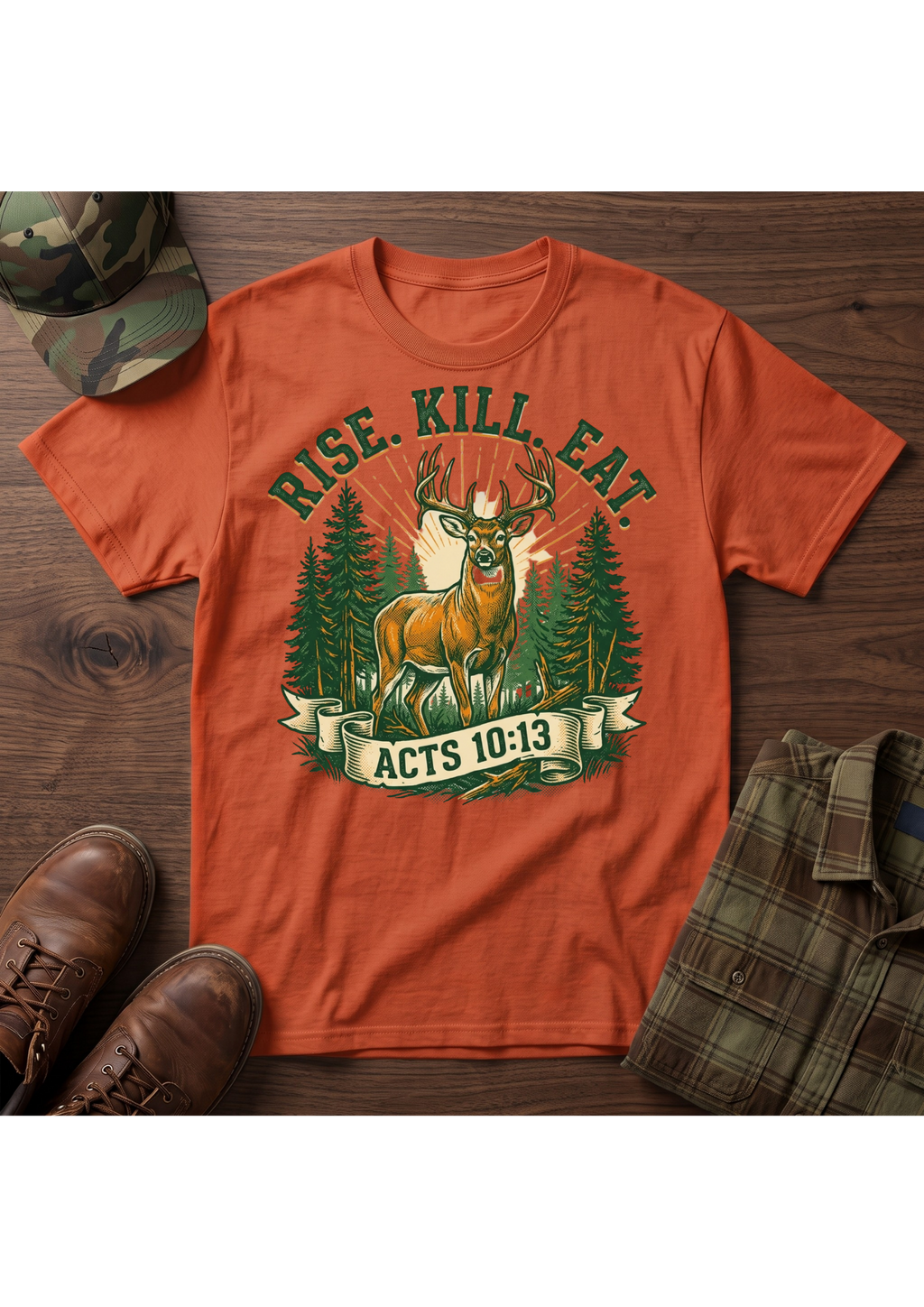 Rise, Kill, Eat Buck Painting T-Shirt
